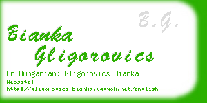 bianka gligorovics business card